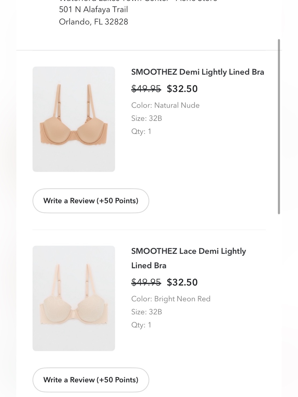 Aerie- Smoothez Demi Lightly Lined- Bra Bundle